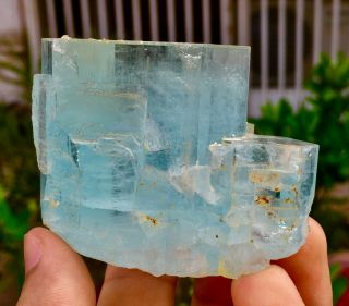 WoW 850 C.  T Top Class Damage Terminated Blue Color Aquamarine Crystal 5
