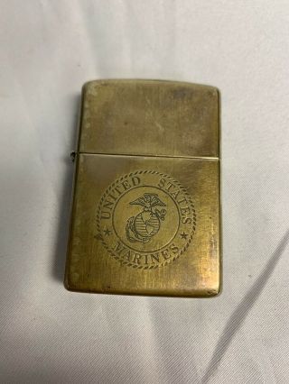 07 Brass Zippo Lighter United States Marine