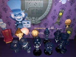 Disney Parks 50th Maruyama Haunted Mansion Of Cute Set Of 11 Hatbox Ghost Vinyl