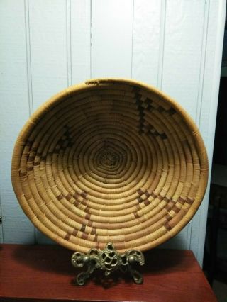 Vintage Native American Wedding Indian Basket Large 14/1/2 " Inches Wide.
