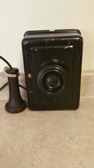 Rare Antique Western Electric Candlestick Wall Telephone Model 38b For Repair