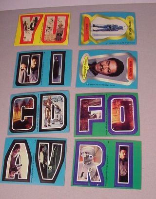 Vintage Star Wars Trading Cards Esb 27 Stickers 1980 Topps