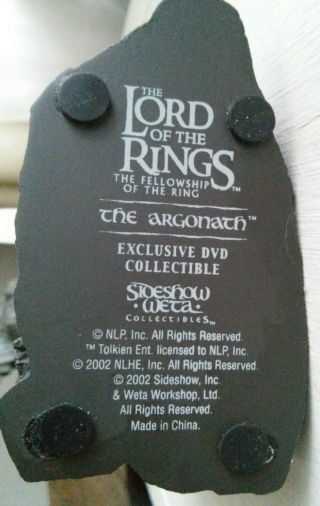 2002 LOTR Lord of the Ring Argonath Bookend Statue Sideshow Weta Mary Maclachlan 6