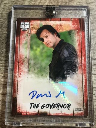 2018 Topps Walking Dead Amc David Morrissey The Governor Red Autograph True 1/1