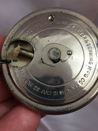 Antique FOLMER & SCHWING Pocket Watch Shaped Pocket Lighter - Cap Mechanism 1891 4
