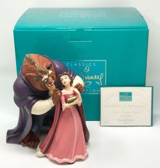 Wdcc Beauty & The Beast A Chapter Begins Figurine 96/1500 Box Scp