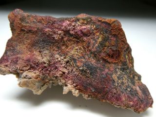 Native Gold/electrum In Erythrite - Taghouni,  Bou Azzer,  Morocco 7.  5cm