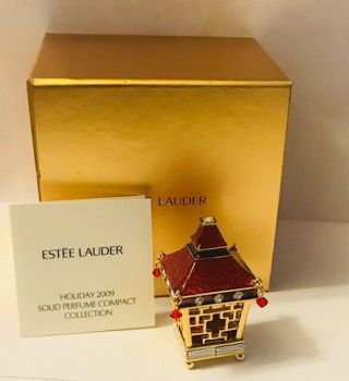 Nib Full/unused 2009 Estee Lauder " Jeweled Lantern " White Linen Solid Perfume