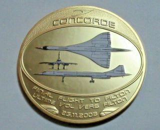 ' Concorde ' Farewell Medal - Final Flight - Proof - Large 70mm - 110g - Ltd Edt 2