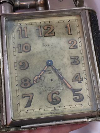 CLASSIC English Lift Arm Table Lighter With MOVADO Movement Clock - Looks 3