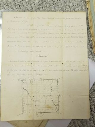 1822 Land Deed Wright Schenectady Ny Survey Map