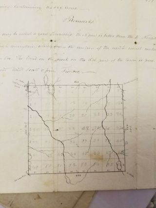 1822 LAND DEED Wright SCHENECTADY NY Survey MAP 2
