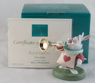 Wdcc " Royal Fanfare " White Rabbit From Disney 