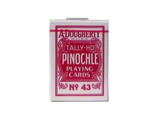 12 Dks A.  Dougherty Tally - Ho Pinochle Playing Cards 43 Linoid Finish Ohio Made