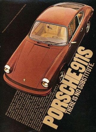 1975 Porsche 911s Advertisement Print Art Car Ad K63