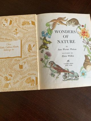The Wonders Of Nature,  A Little Golden Book,  1957 (VINTAGE Eloise Wilkin) 3