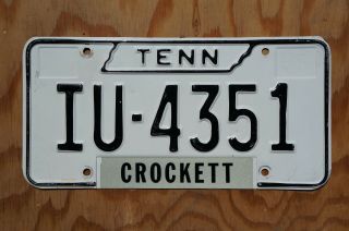 1966 Crockett County Tennessee Passenger License Plate 2