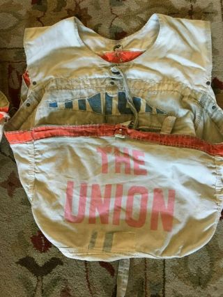 Vtg Sacramento Bee/union Newspaper Canvas Paperboy Delivery Bag Advertising