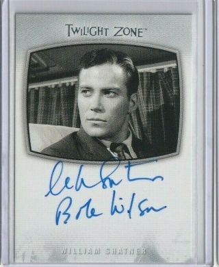 William Shatner Twilight Zone Inscription Autograph Card Ai1 2019 Auto Star Trek