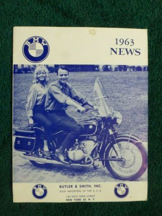 1963 Bmw Motorcycle Dealer Brochure,  R - 27,  R - 50,  R - 60,  R - 69s,  R - 60 W/ Sidecar