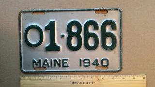 License Plate,  Maine,  1940,  O (station Wagon) 1 - 866