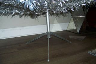 Vintage Pom Pom Aluminum Silver Christmas Tree 6