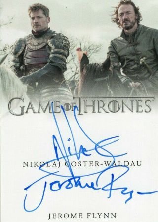 Game Of Thrones Valyrian Steel - Dual Autograph Card - Coster Waldau And Flynn