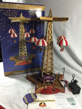 Mr.  Christmas Gold Label Worlds Fair Parachute Ride Music Lights