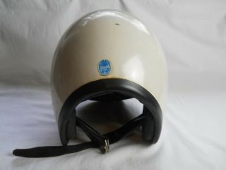 Vintage Bell Toptex Motorcycle Helmet,  White,  Size 7,  (D.  S. ) 10