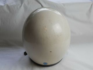 Vintage Bell Toptex Motorcycle Helmet,  White,  Size 7,  (D.  S. ) 3