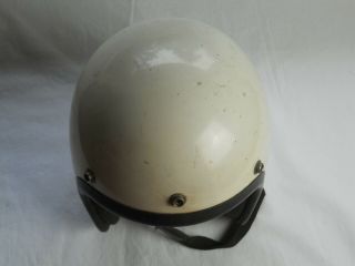 Vintage Bell Toptex Motorcycle Helmet,  White,  Size 7,  (D.  S. ) 5