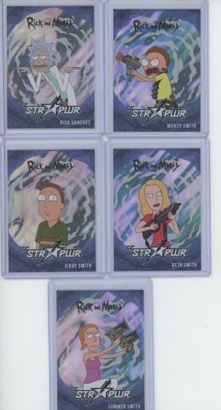 Cryptozoic Rick And Morty 2 Blue Str Pwr Complete Set Sp Insert Sp1 - 9