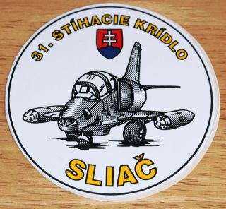 Old Slovak Air Force 31 Air Base Aero L - 39 Albatross Sliac Sticker