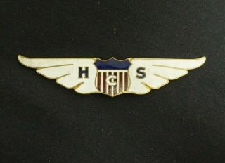 Vintage H.  C.  S.  Motor Car Company Stutz Enamel Automobile Radiator Badge Emblem