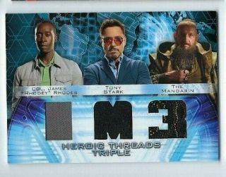 Upper Deck Iron Man 3 Movie Triple Costume Card Htt4