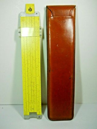 Vintage Pickett Metal Slide Rule Model N4 - Es Vector –type Log Log With Case