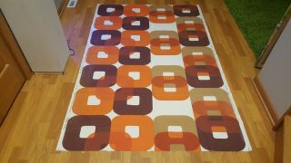Awesome Rare Vintage Mid Century Retro 70s Heals Catena Org Squares Fabric Wow