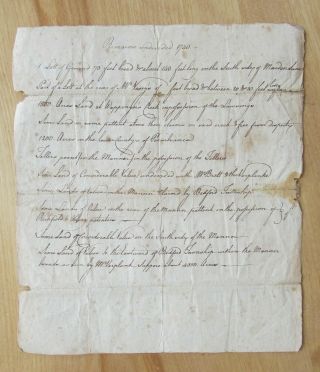 1740 Document " Undivided Lands Of Grandfather Stephen V.  Cortlandt " York