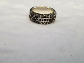 Harley Davidson Womens Stainless Steel Ring Size 8