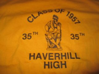 Vintage Hanes Class Of 1957 35th Anniversary Haverhill High School (xl) T - Shirt