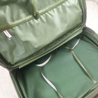 Vintage Retro Mod Floral Green Travel Suitcase Luggage Travel Case Carry On 8
