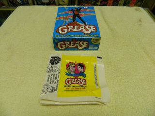 1978 Topps Grease Series 1 Empty Card Box & 36 Wax Wrappers - Rare