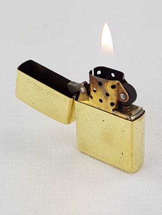 Vintage Brass Zippo Lighter Including Instructions & Guarantee