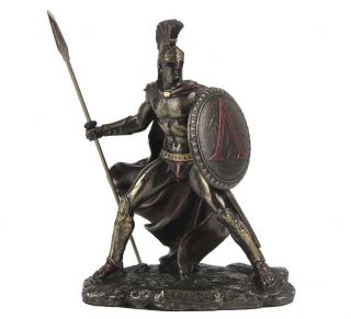 Leonidas Greek Spartan Warrior King Bronze Figurine Miniature Statue 4 " H