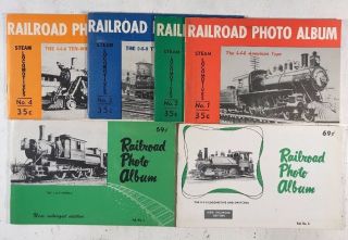 Railroad Photo Album No.  1 - 6 Harry Albrecht Fox - Shulman 1952 Trains Locomotives