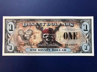 2011 Disney Dollar - $1 - Pirates Of The Caribbean - On Stranger Tides - Rare