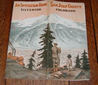 Rare C.  1914 San Juan County Colorado Silverton Souvenir Travel Brochure