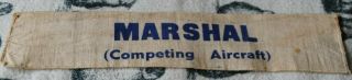 Old Royal Aero Club Race Armband Marshal (competing Aircraft)