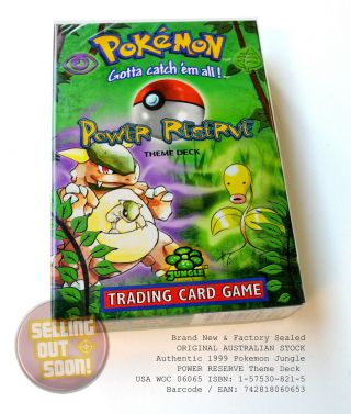 Pokemon Theme Deck 1999 (, Rare) Get Actual Pack In Pic Jungle Power Reserve