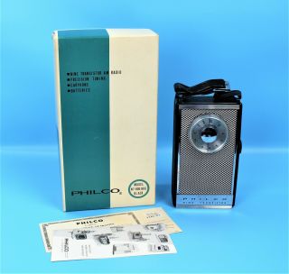 Rare Vintage 1964 Philco Nt - 900 Bkg 9 Transistor Am Radio Japan